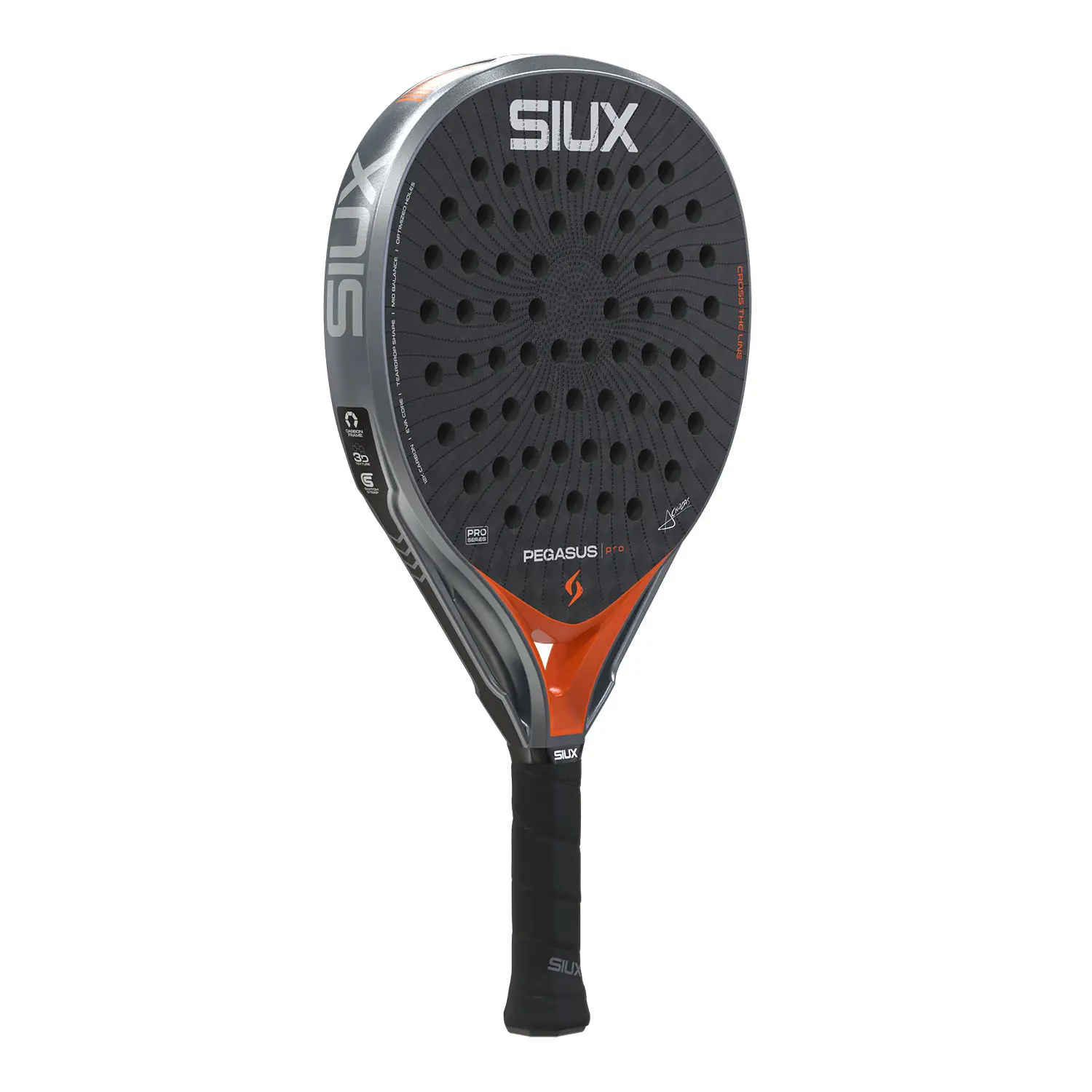 SIUX Pegasus Pro Lava Orange Padel Racket 2026 - Image 2