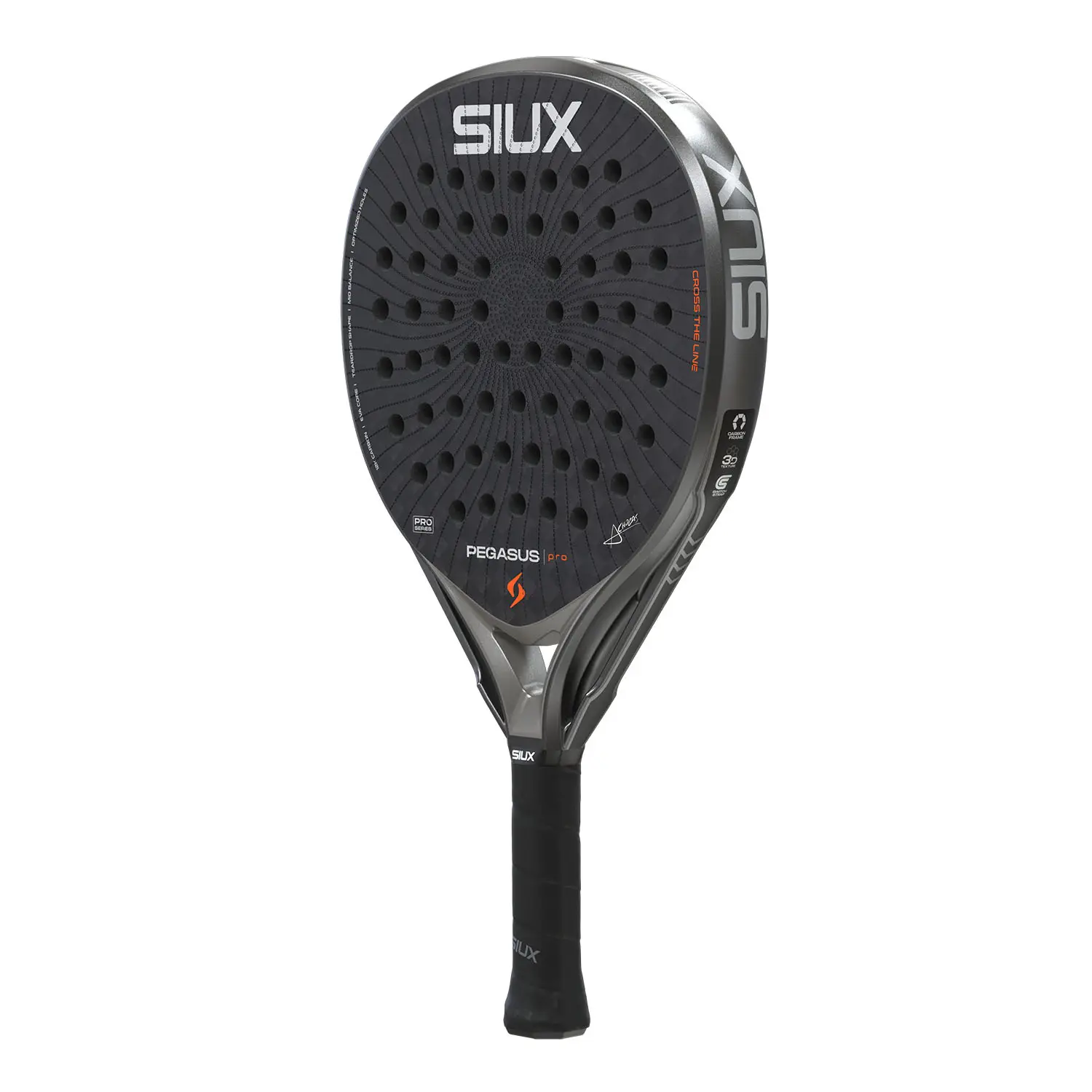 SIUX Pegasus Pro Storm Grey Padel Racket 2026 - Image 2