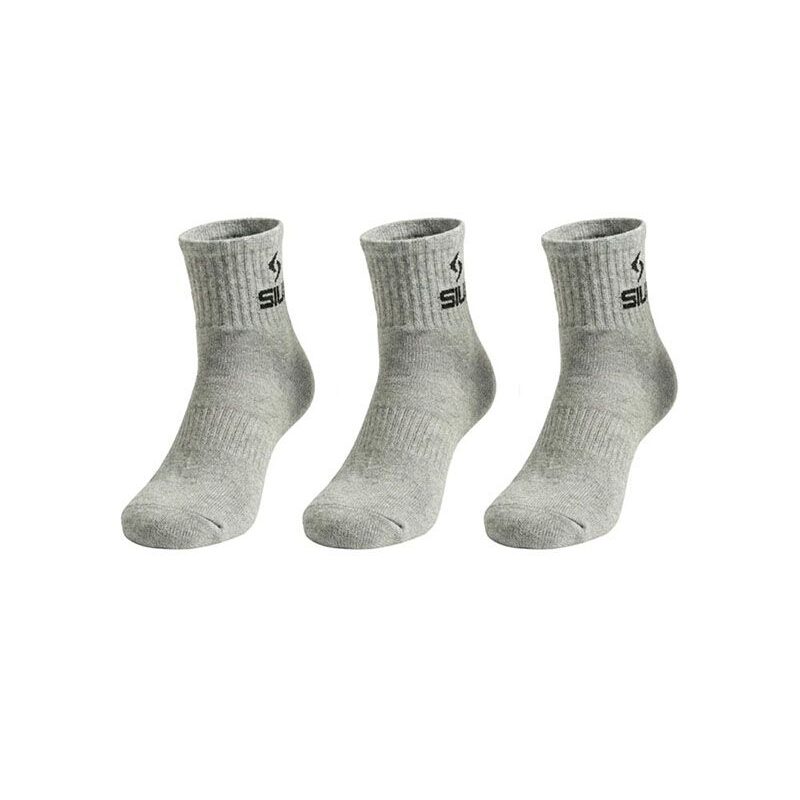 SIUX Grey/Whte Socks (3 Pack) Mid Cut